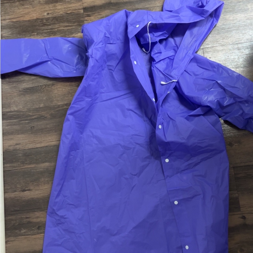 Purple Hooded Raincoat